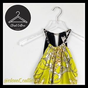 Cache | Silk Scarf Top